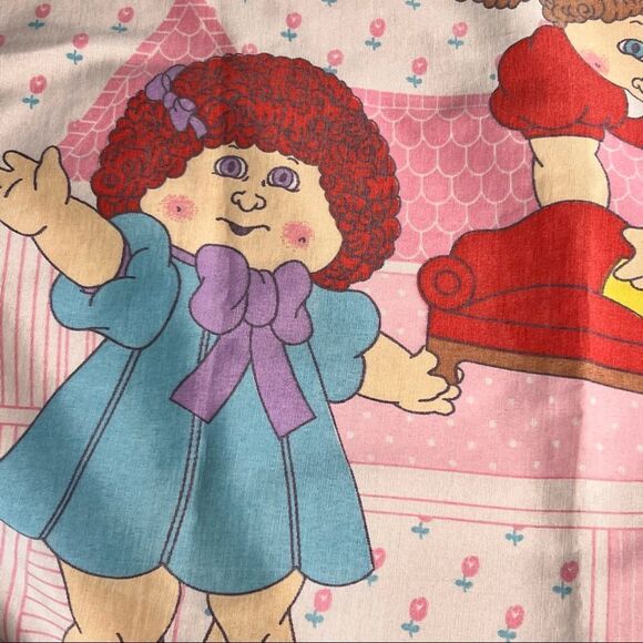 Vintage 80s Cabbage Patch Kids Set of 2 Pillowcases Nostalgic Retro - Picture 4 of 10